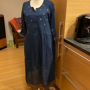 Fab India navy blue kurta size large